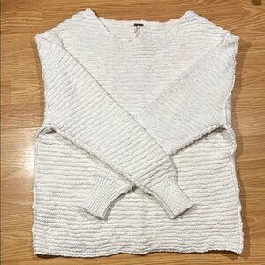 Free People White Knit Sweater